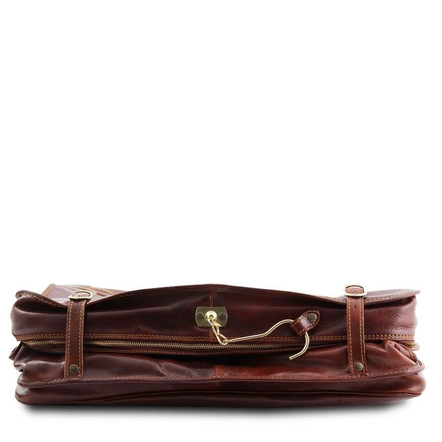Deluxe Leather Travel Bag Set