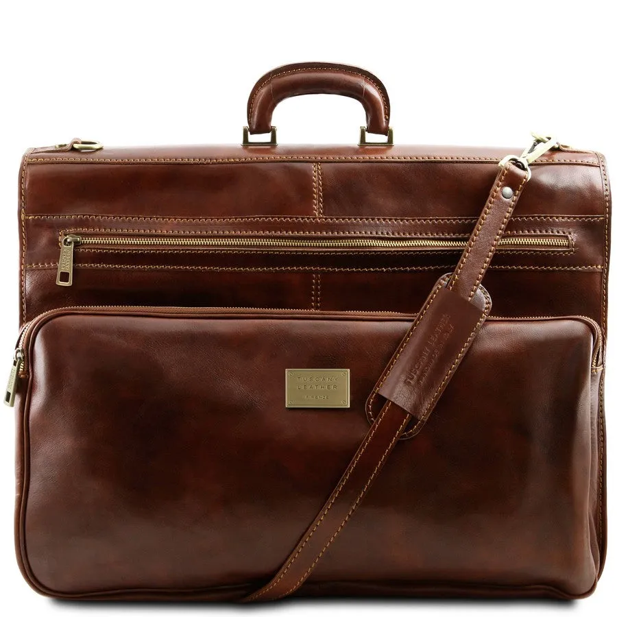 Deluxe Leather Travel Bag Set