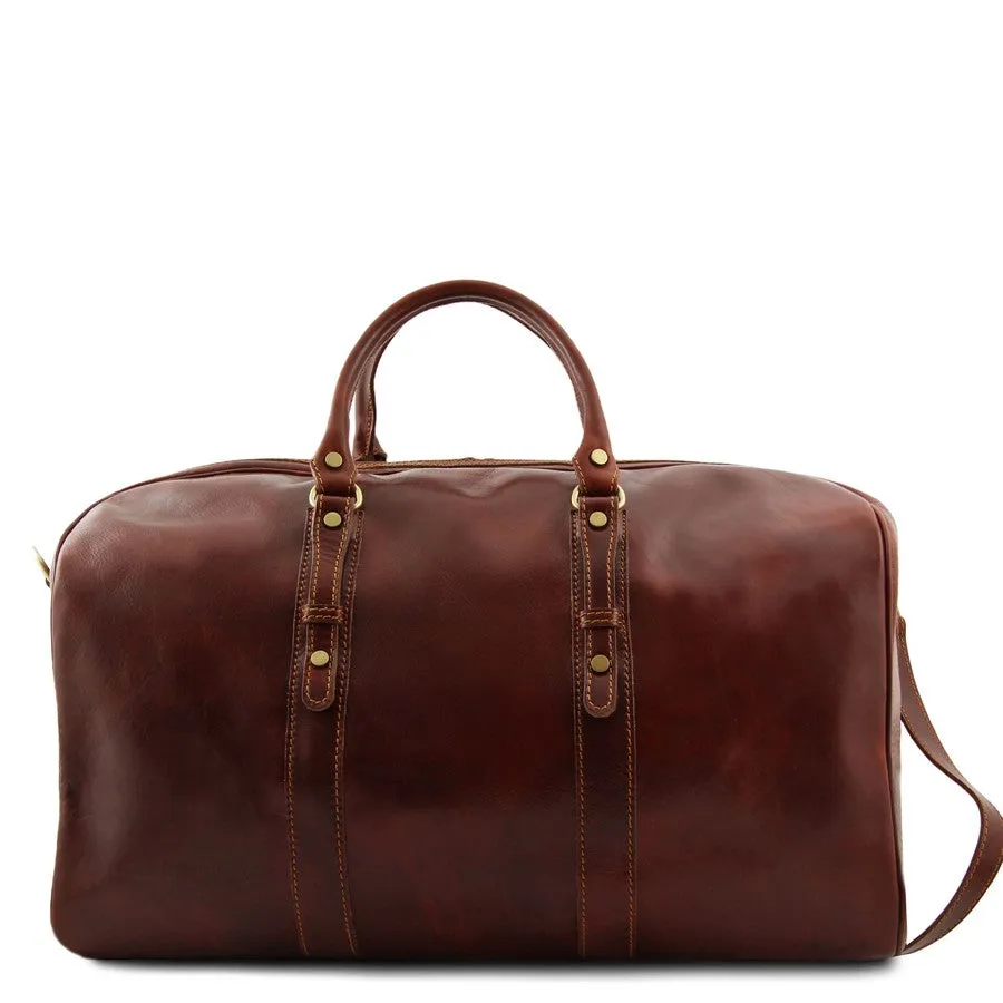 Deluxe Leather Travel Bag Set