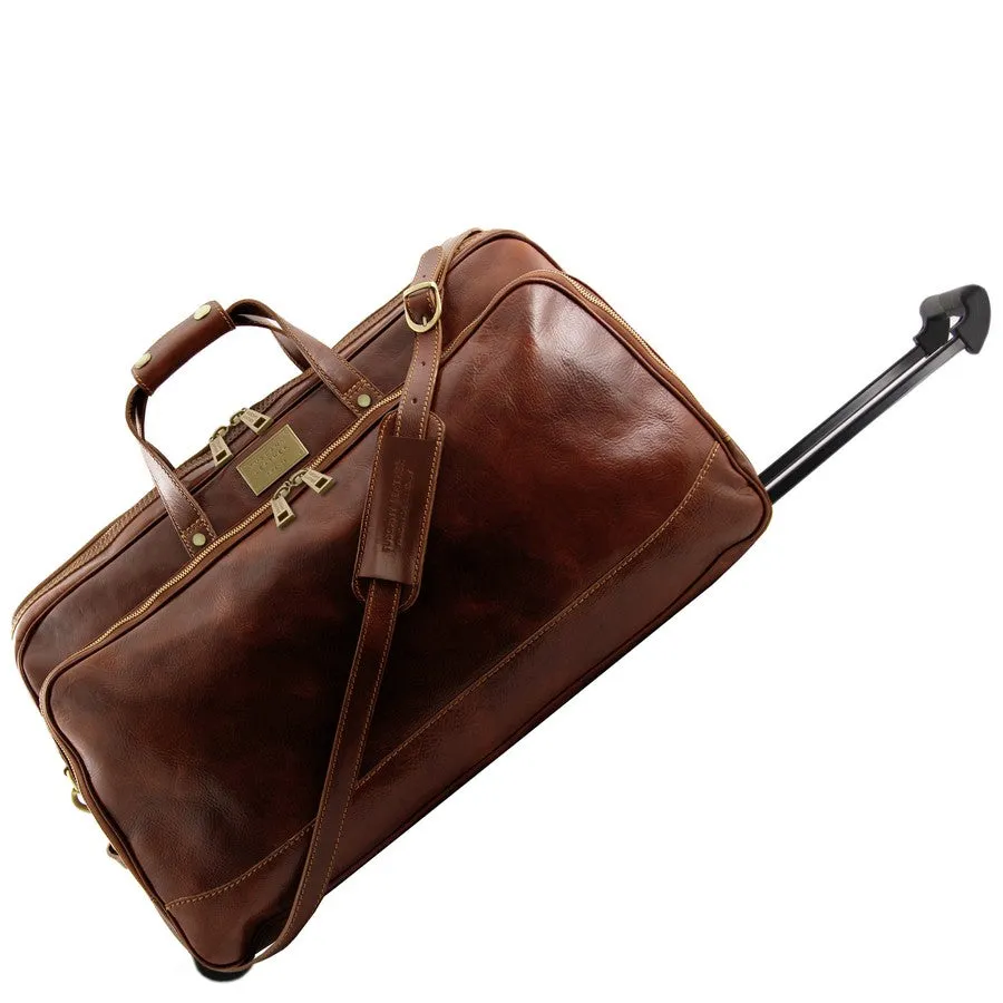 Deluxe Leather Travel Bag Set
