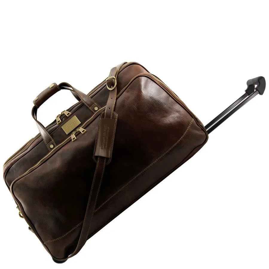 Deluxe Leather Travel Bag Set