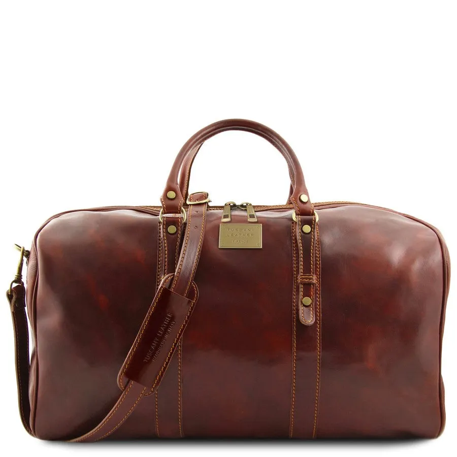 Deluxe Leather Travel Bag Set