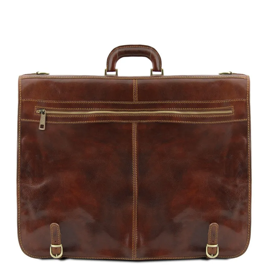 Deluxe Leather Travel Bag Set