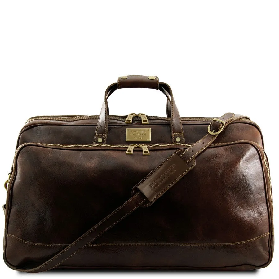 Deluxe Leather Travel Bag Set