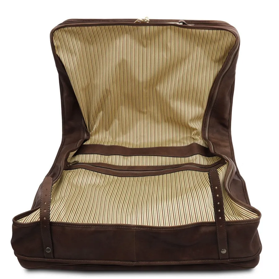 Deluxe Leather Travel Bag Set