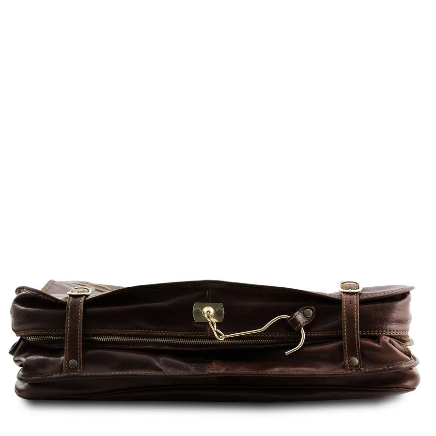 Deluxe Leather Travel Bag Set