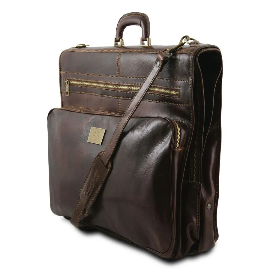 Deluxe Leather Travel Bag Set