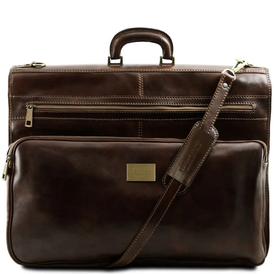 Deluxe Leather Travel Bag Set