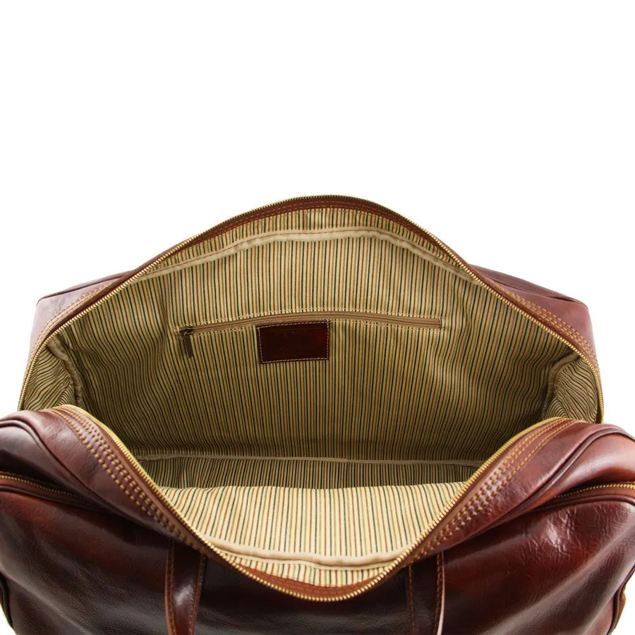 Deluxe Leather Travel Bag Set