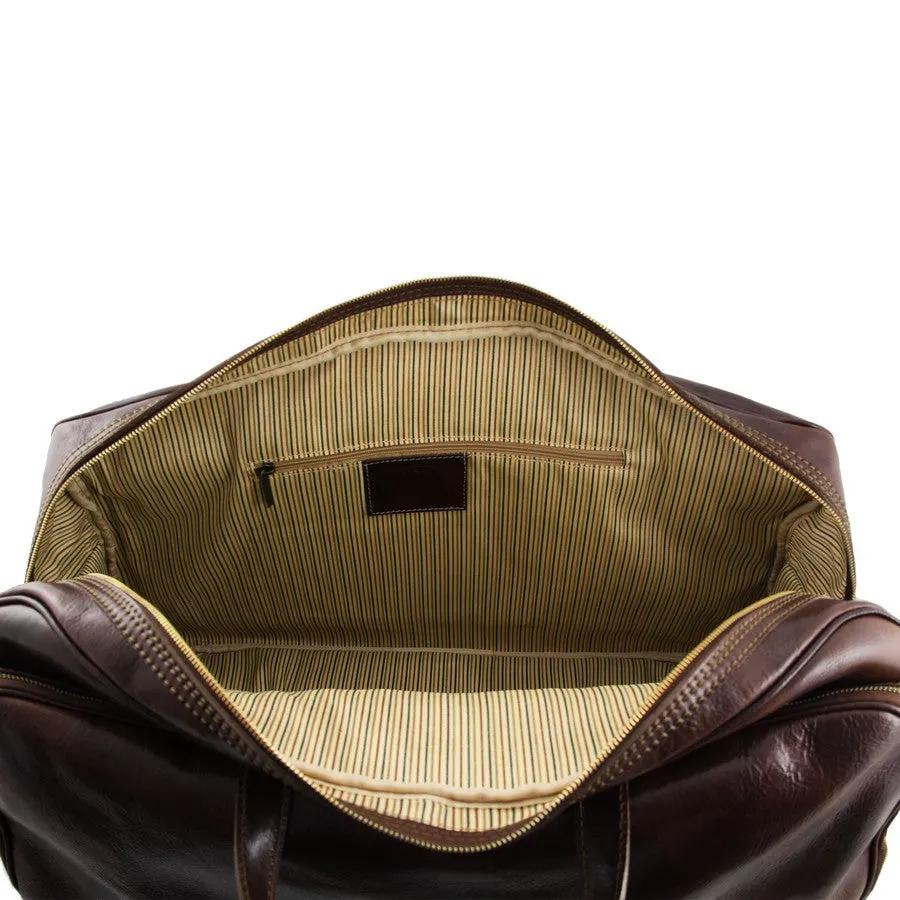 Deluxe Leather Travel Bag Set