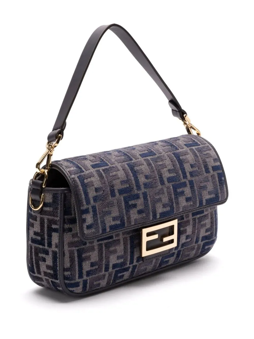 DENIM BAGUETTE WITH MONOGRAM