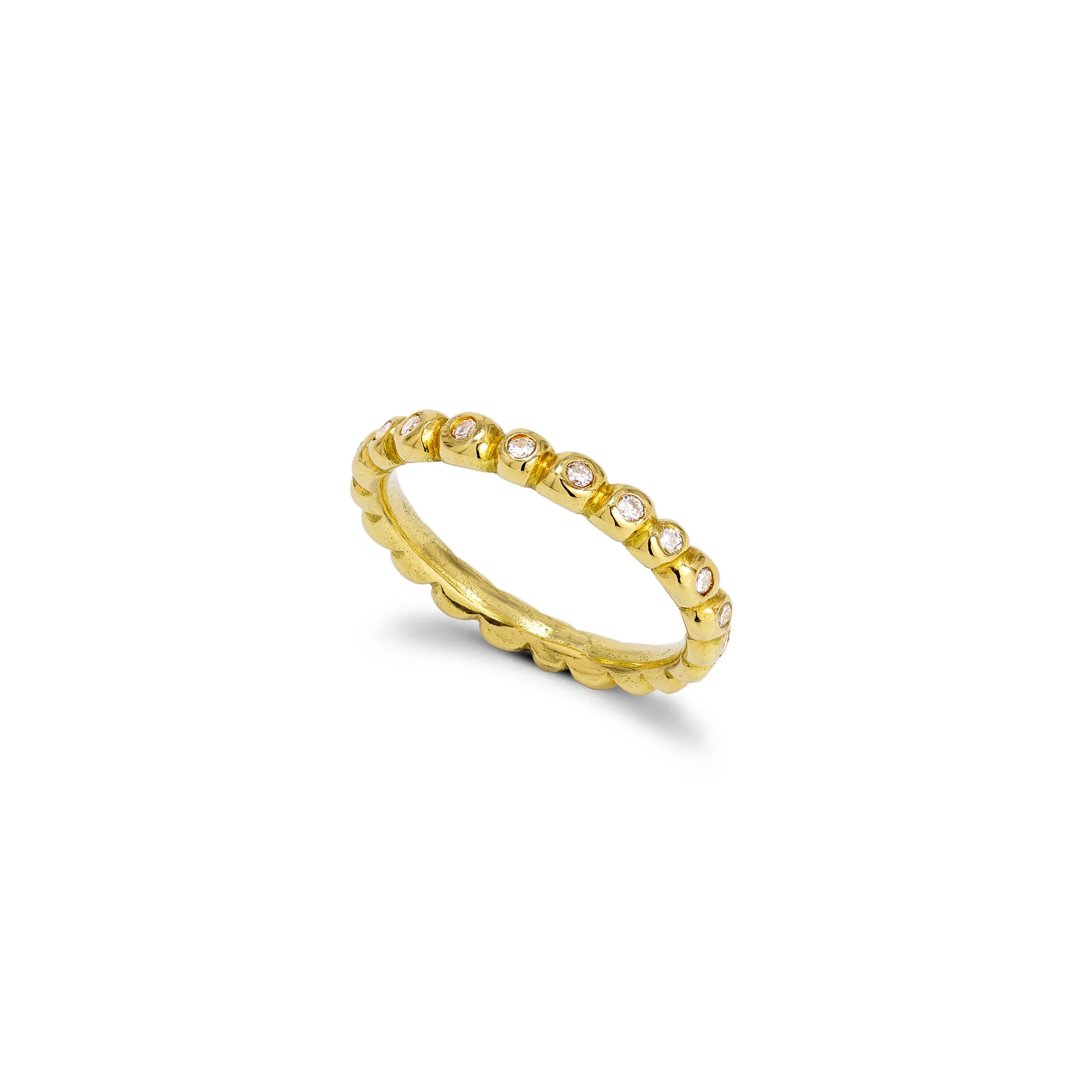 Diamond Set Pebble Ring