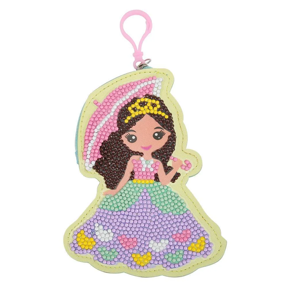 DIY Special Shaped Diamond  Girl Wallet Coin Purse