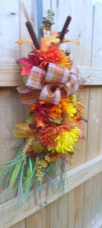 Fall door decorations, Fall wreath