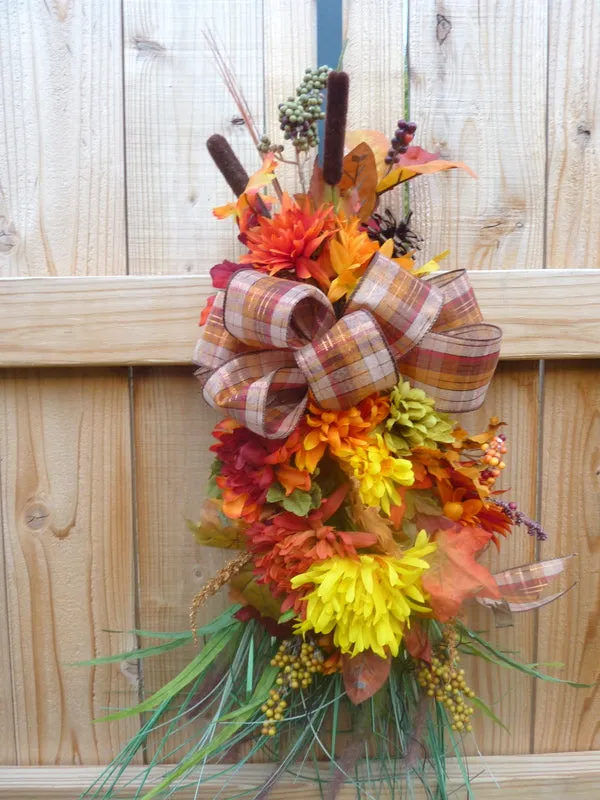 Fall door decorations, Fall wreath