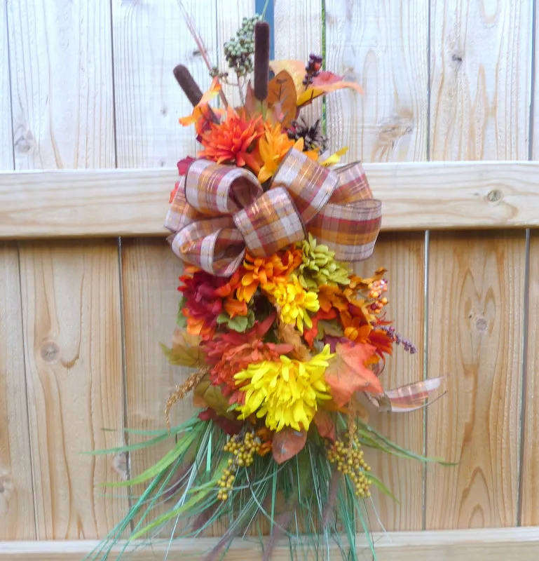 Fall door decorations, Fall wreath