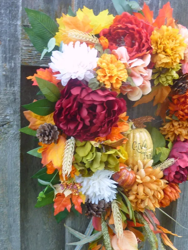 Fall floral wreath, Autumn wreaths