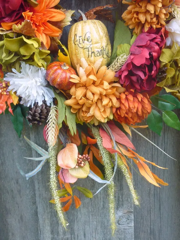 Fall floral wreath, Autumn wreaths