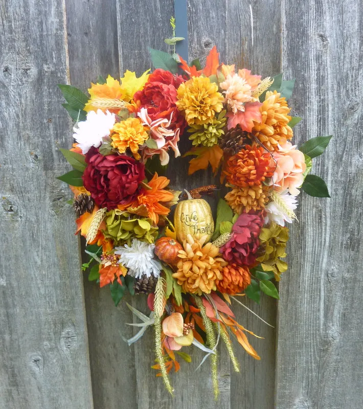 Fall floral wreath, Autumn wreaths