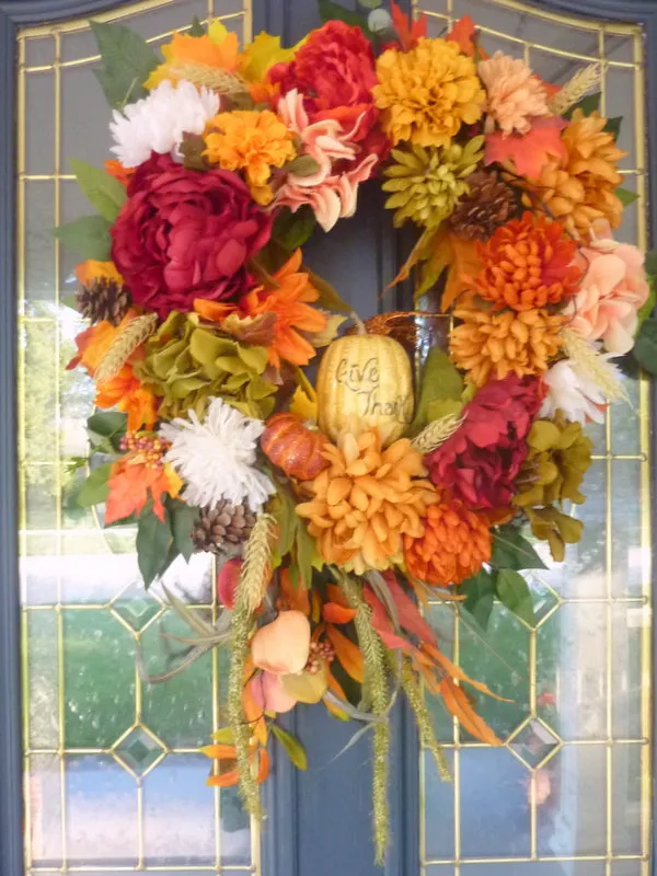 Fall floral wreath, Autumn wreaths