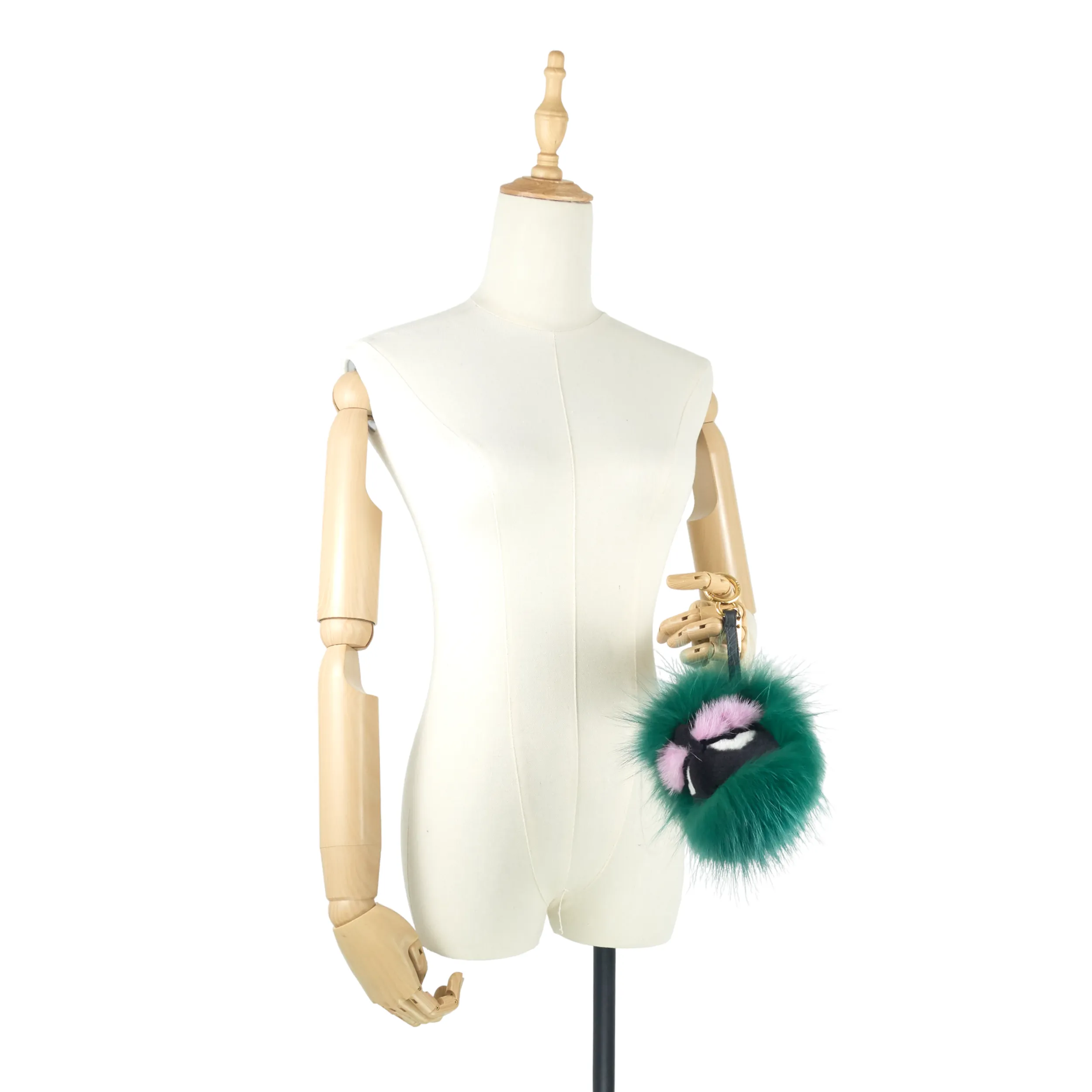 FENDI Monster Minty Bag Bug Fur Charm