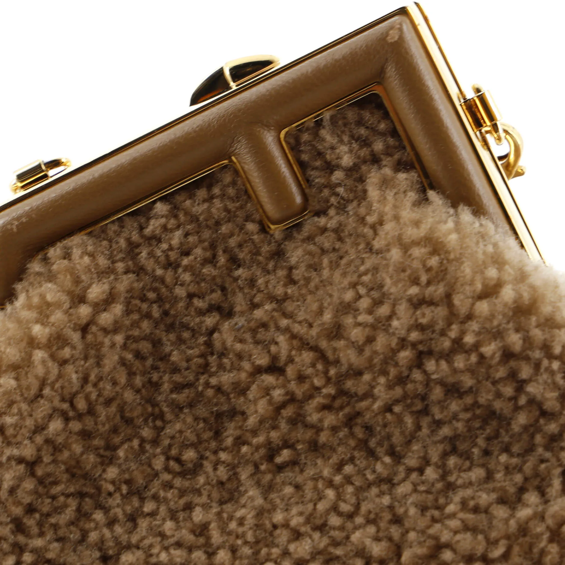 First Charm Crossbody Bag Shearling Nano
