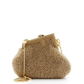 First Charm Crossbody Bag Shearling Nano