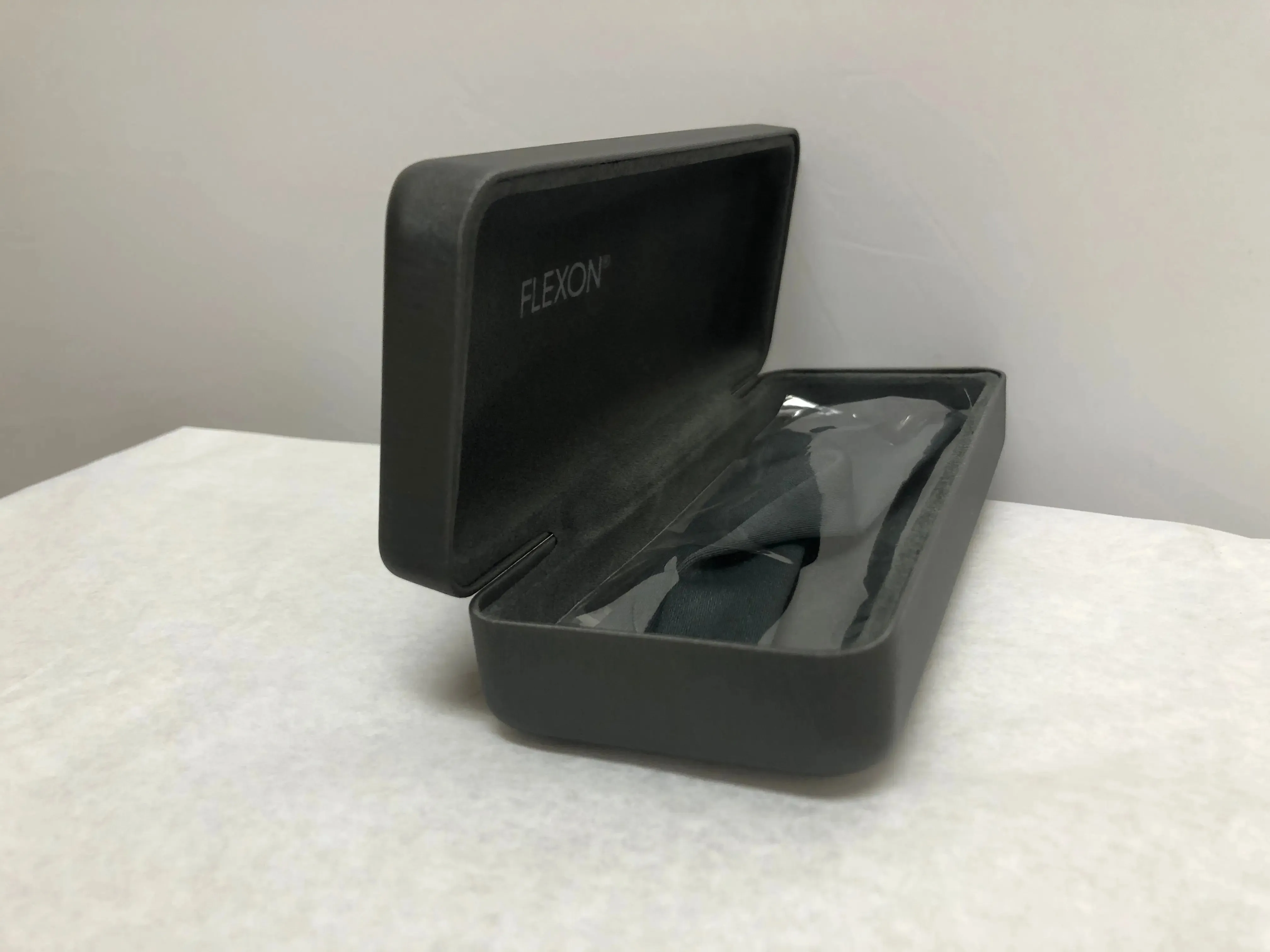 Flexon Black Rectangular Optical Eyeglasses Hard Case | KMOPT-78