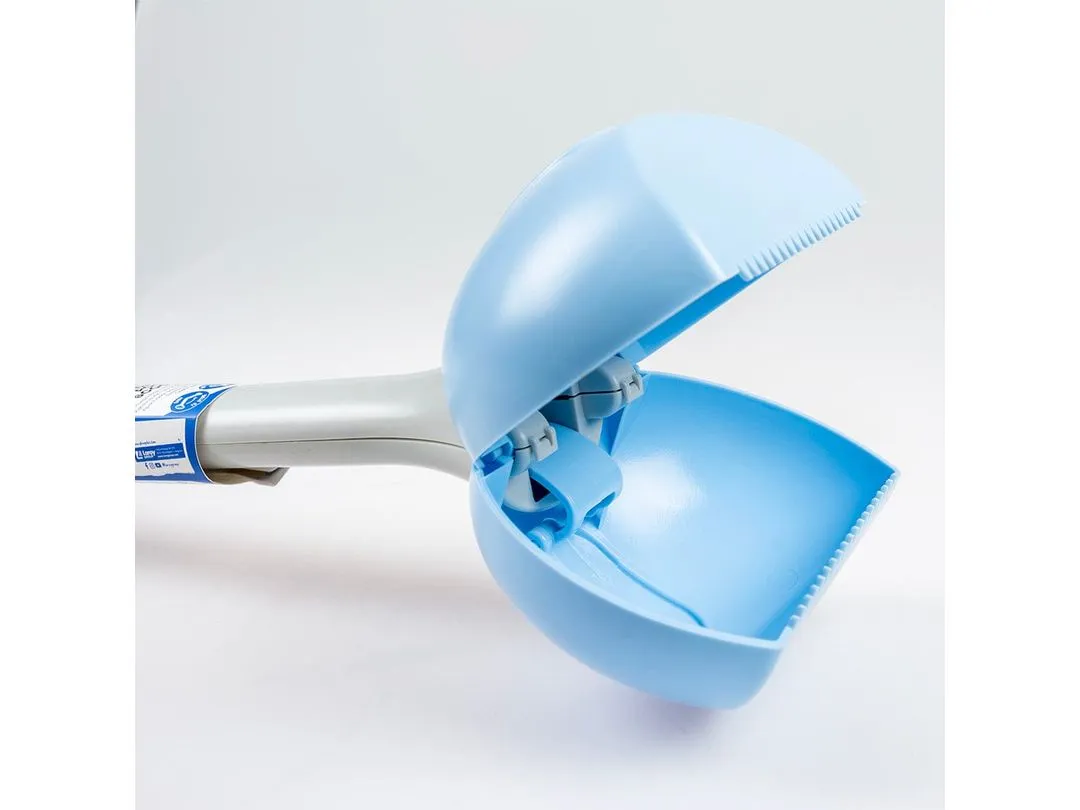 Foldable poop scooper 15x11x70cm grey/blue