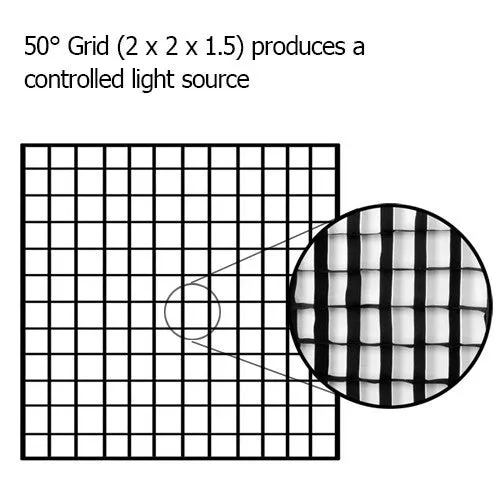 Fotodiox Pro Foldable Softbox PLUS Grid (Eggcrate) with Speedotron Speedring for Speedotron Black and Brown Line and Compatible Strobes