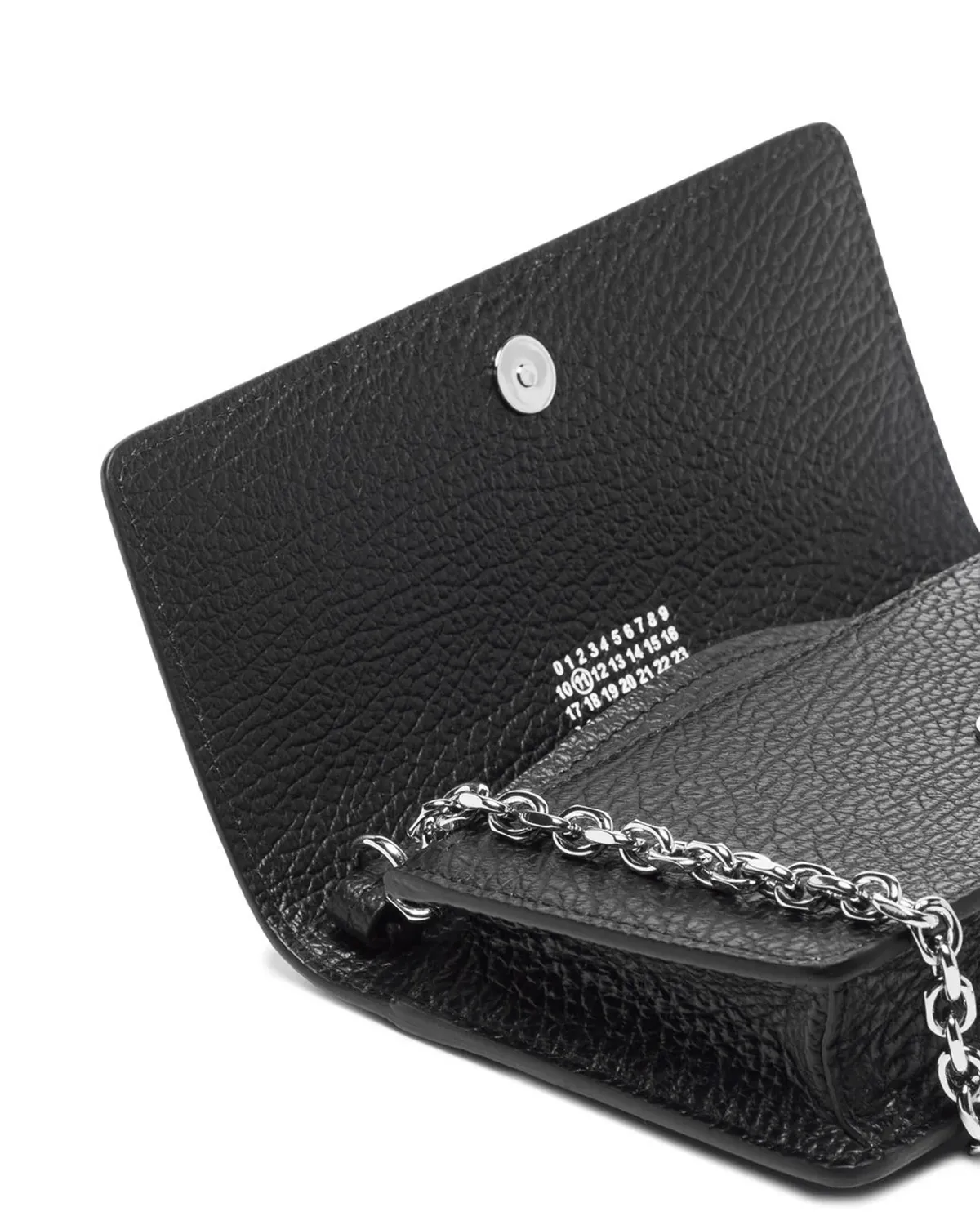 Four Stitches Chain Wallet Black