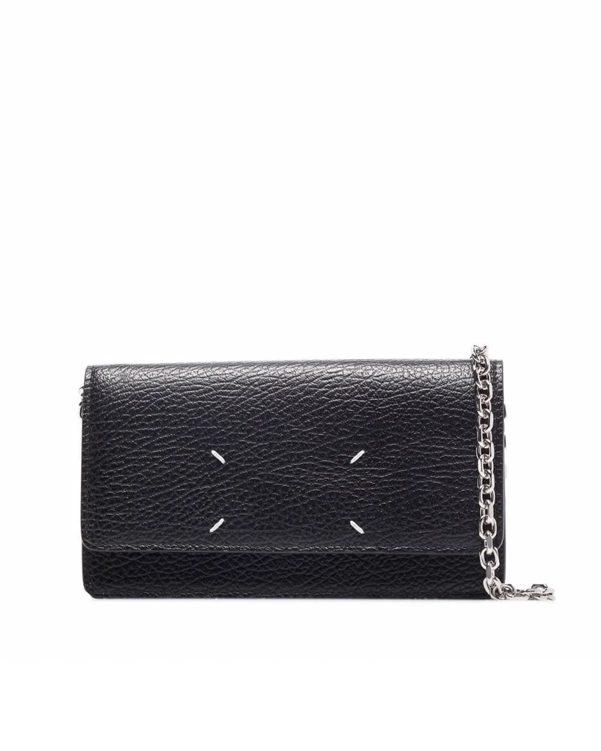 Four Stitches Chain Wallet Black