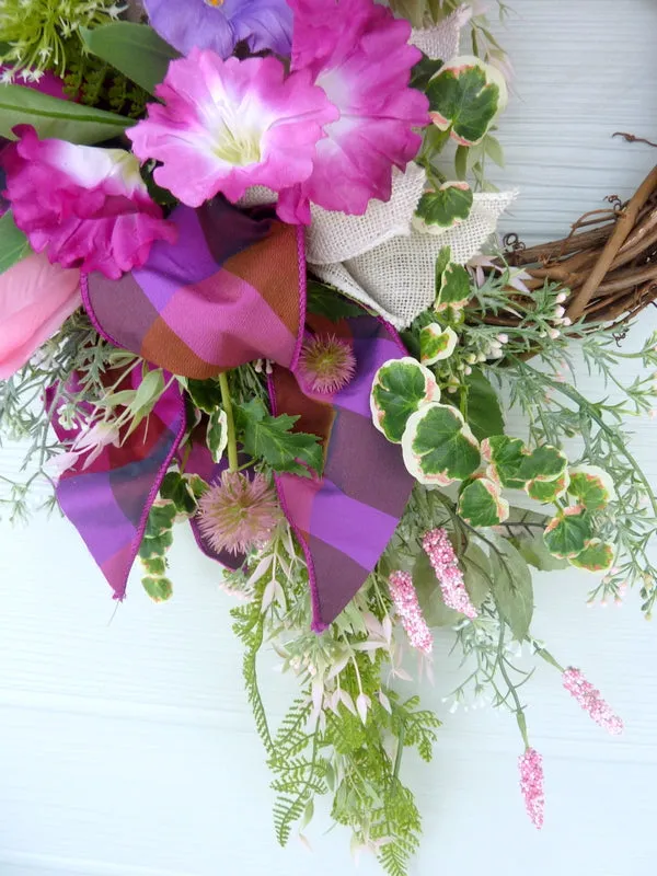 Front door wreath, Spring Wreaths, Front door decor