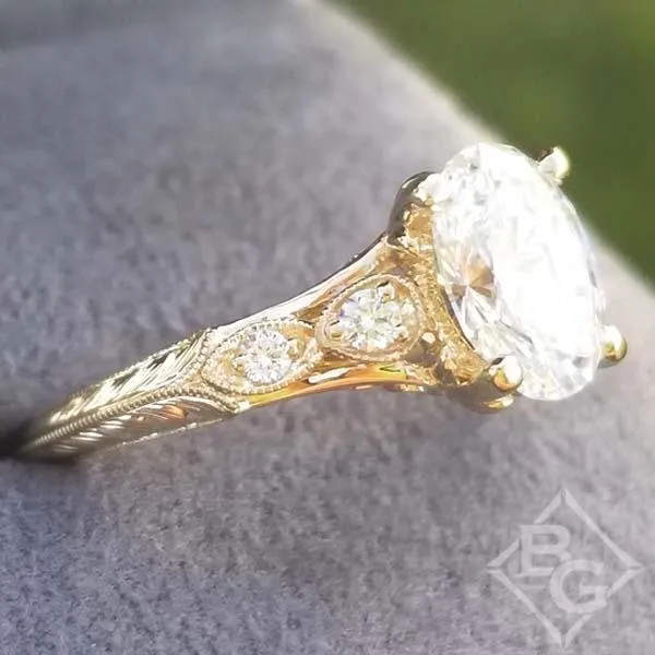 Gabriel & Co. "Chelsea" Oval Cut Diamond Engagement Ring