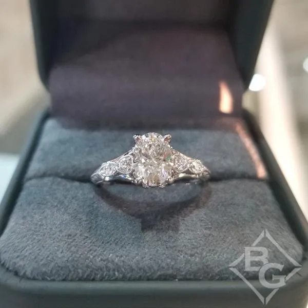 Gabriel & Co. "Chelsea" Oval Cut Diamond Engagement Ring