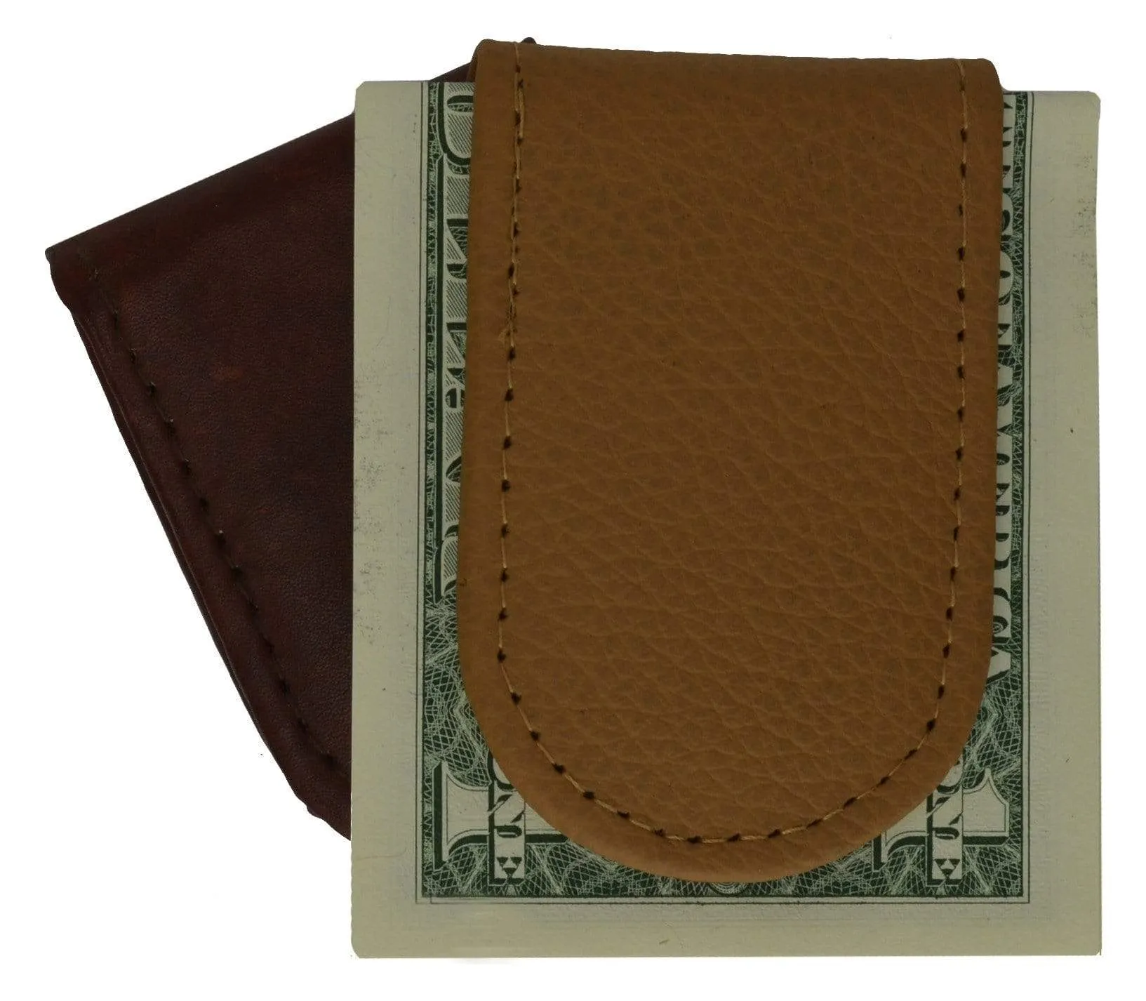 Genuine Leather Black Strong Magnetic Money Clip 812 CF (C)