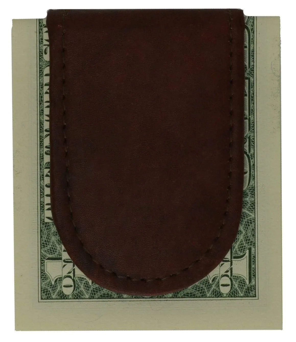 Genuine Leather Black Strong Magnetic Money Clip 812 CF (C)