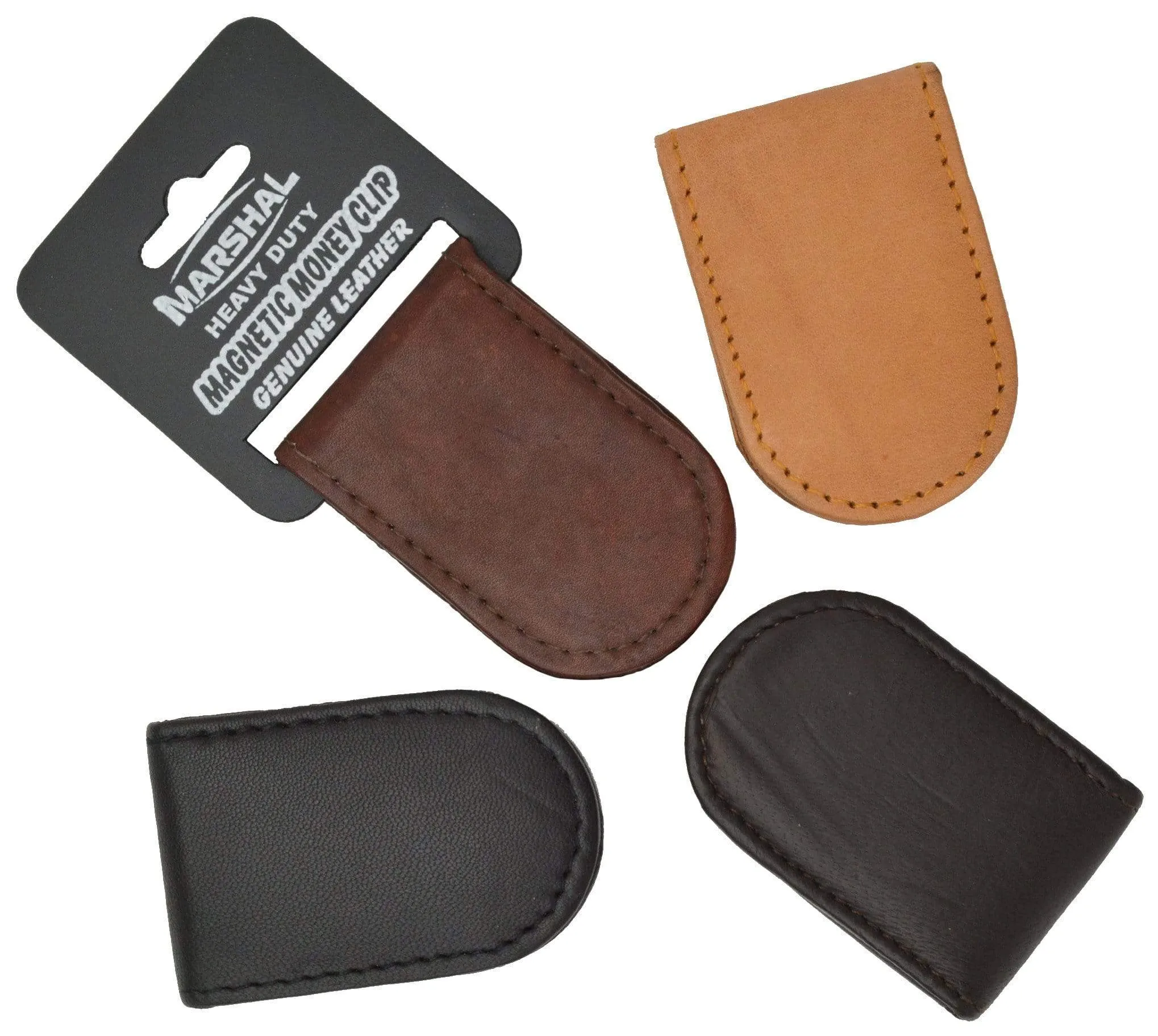 Genuine Leather Black Strong Magnetic Money Clip 812 CF (C)