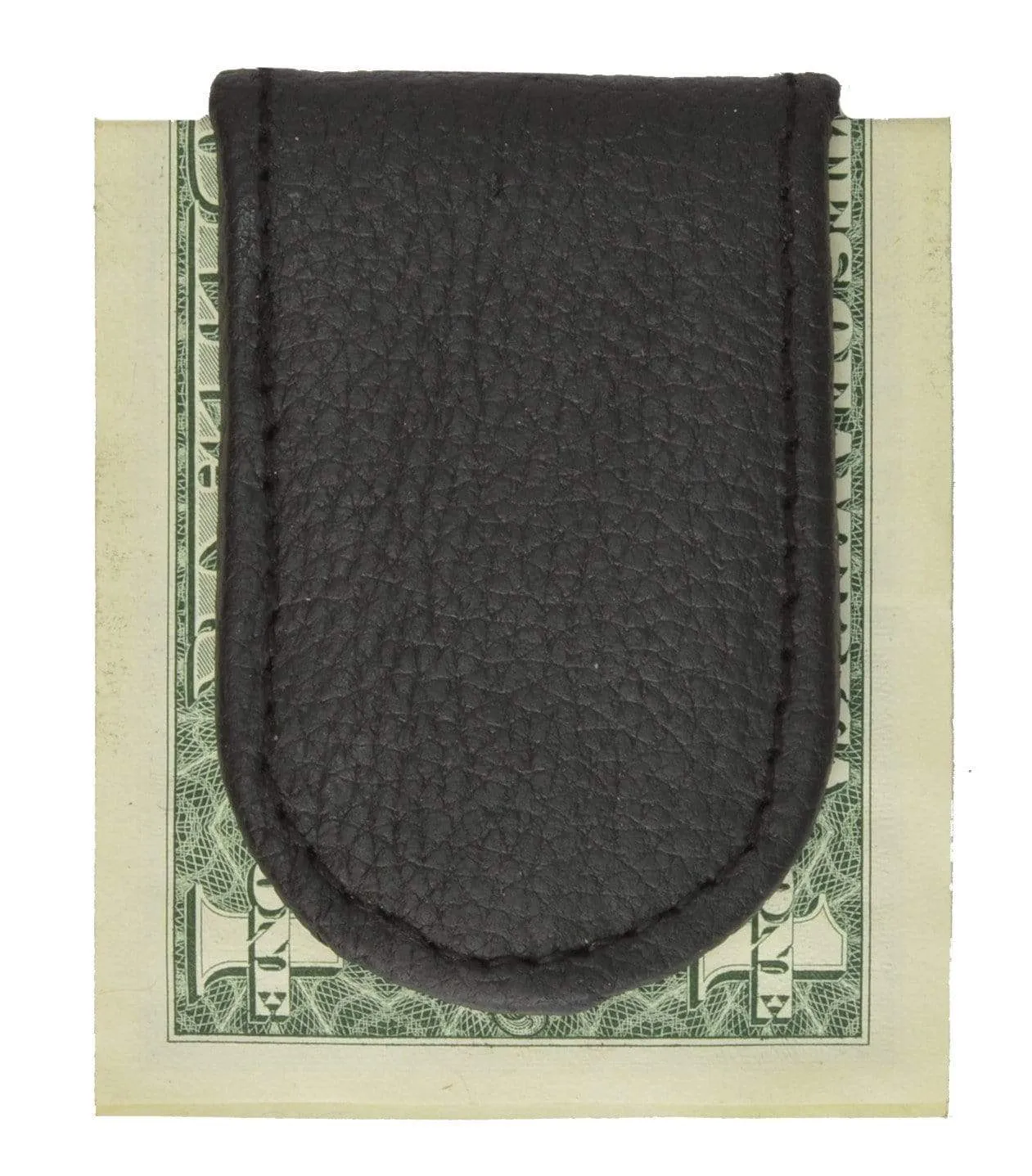 Genuine Leather Black Strong Magnetic Money Clip 812 CF (C)