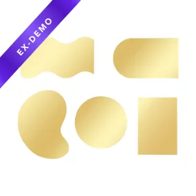 Geometric Acrylic Mirror Styling Props For Photography - Metallic Gold 5 Pack (DEMO STOCK)