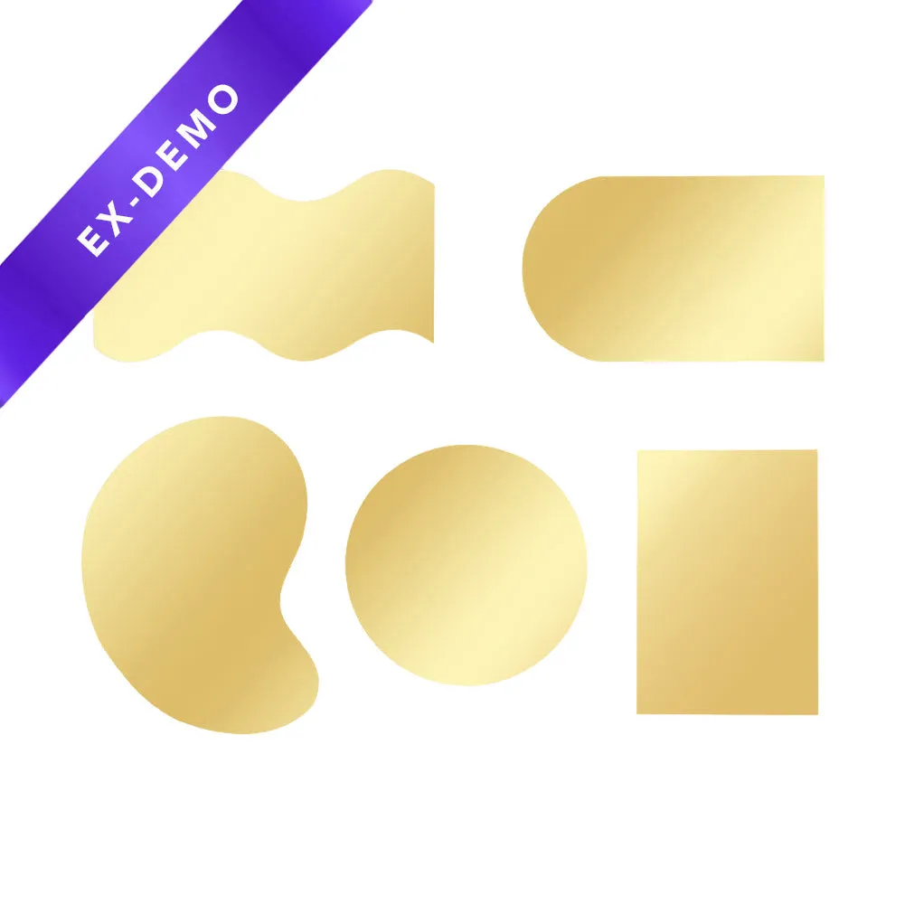 Geometric Acrylic Mirror Styling Props For Photography - Metallic Gold 5 Pack (DEMO STOCK)