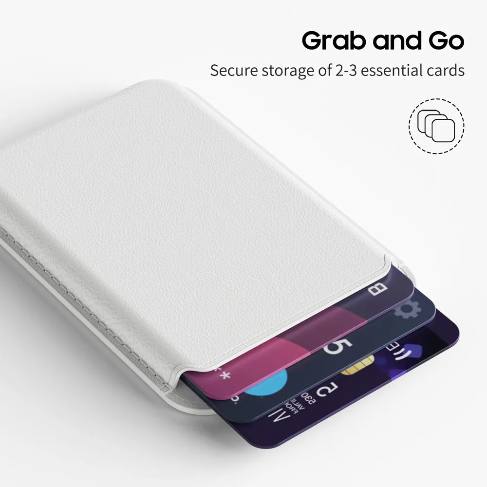 Green and White | Leather Wallet with MagSafe
