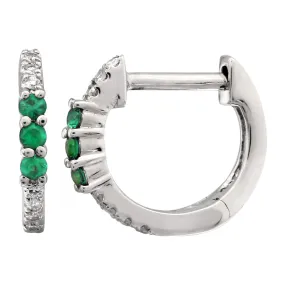 Green Tsavorite Huggies