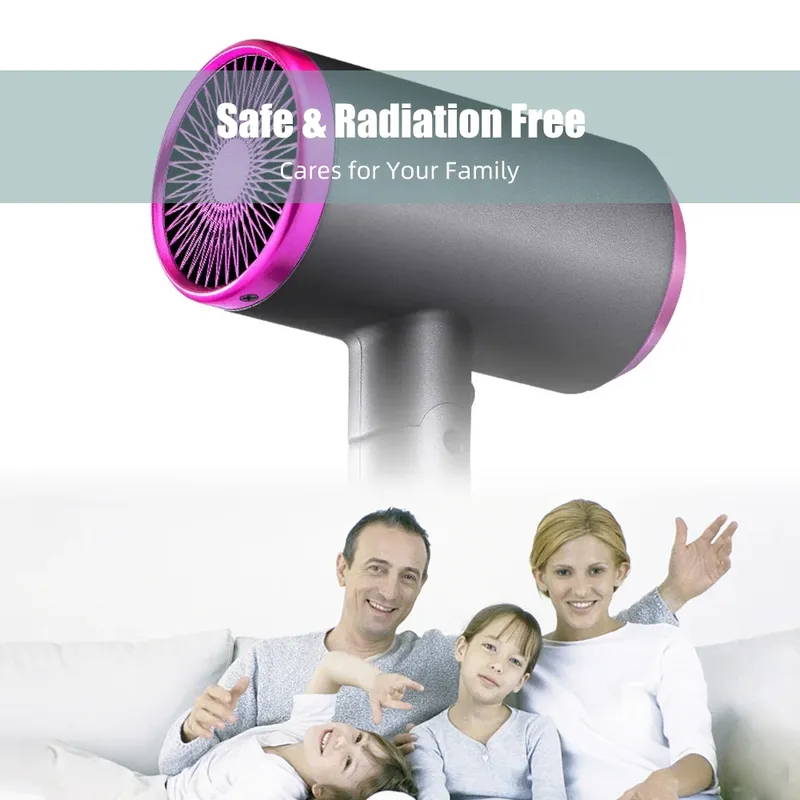 Hair Dryer with Diffuser -Foldable Ionic Hairdryer, 1800W, 19000rpm
