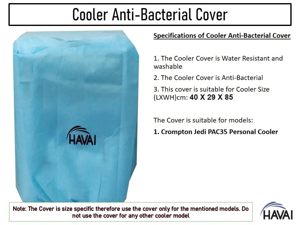 HAVAI Anti Bacterial Cover for Crompton Jedi PAC 35 Litre Personal Cooler Water Resistant.Cover Size(LXBXH) cm: 40 X 29 X 85