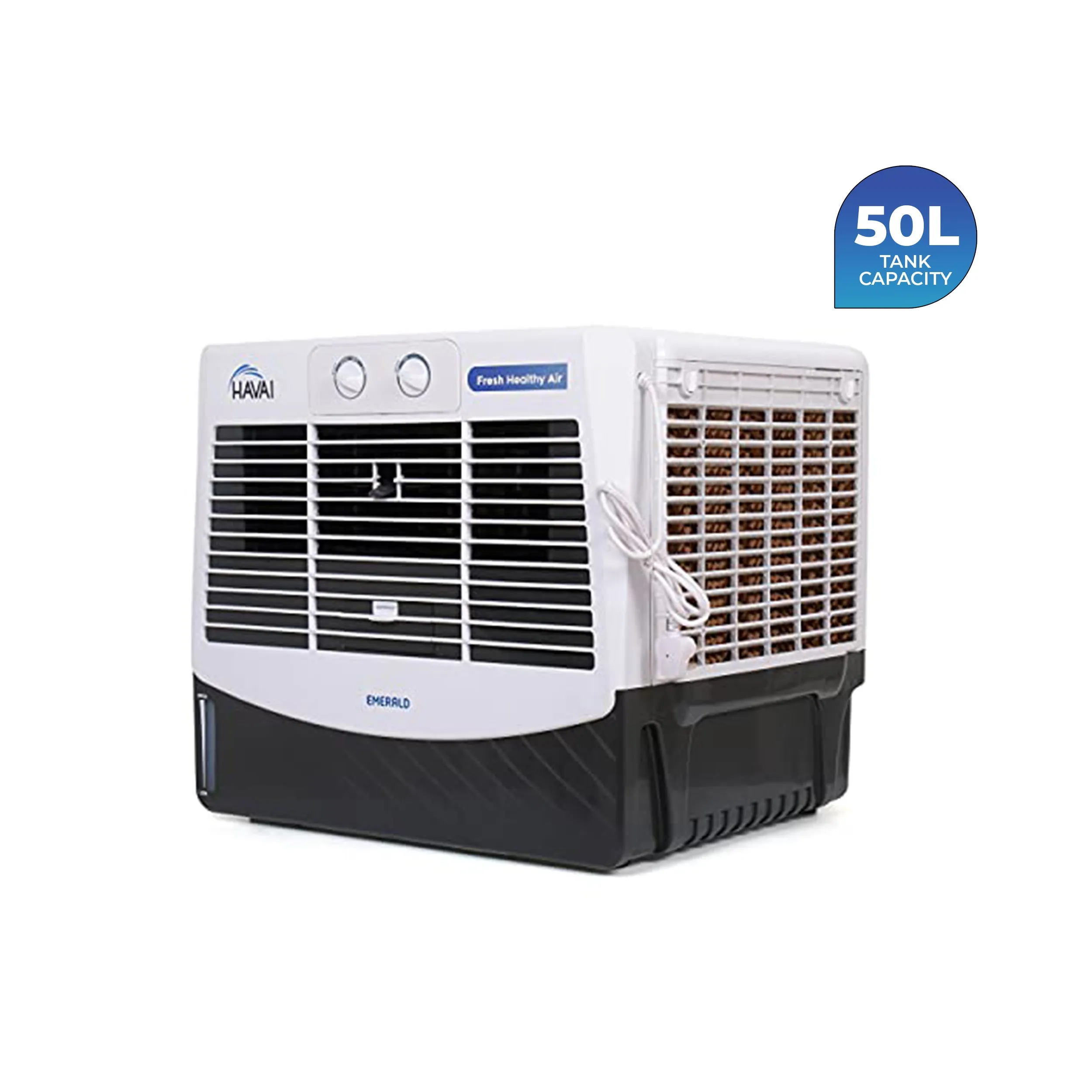 HAVAI Emerald Window Cooler with Powerful Blower - 50 L, Grey and White