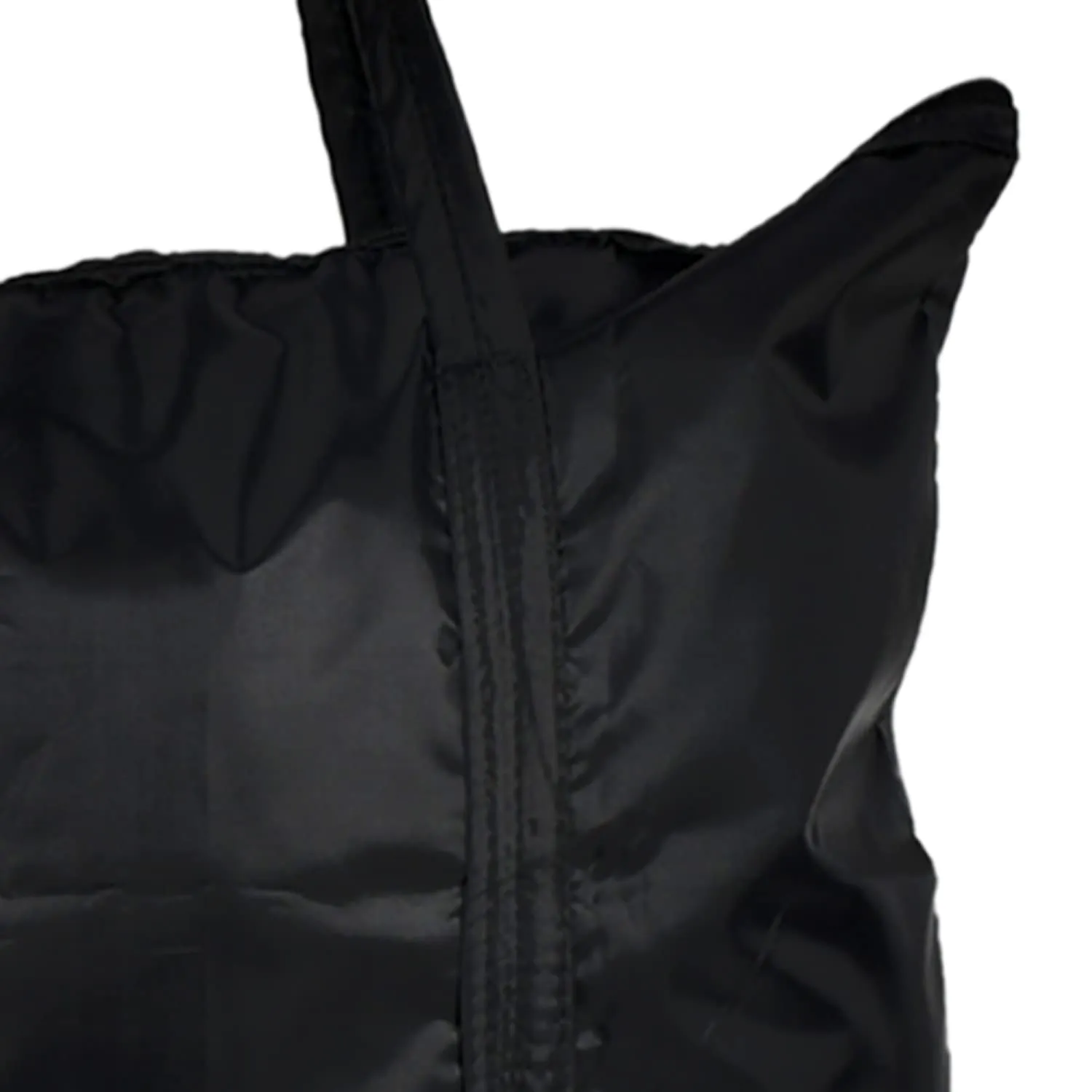 Heart Home Multiuses Polyster Storage Bag, Shopping Bag, Tote Bag, Cloth Bag With 1 Small Pocket & Handle - Pack of 3 (Black)-47HH01253