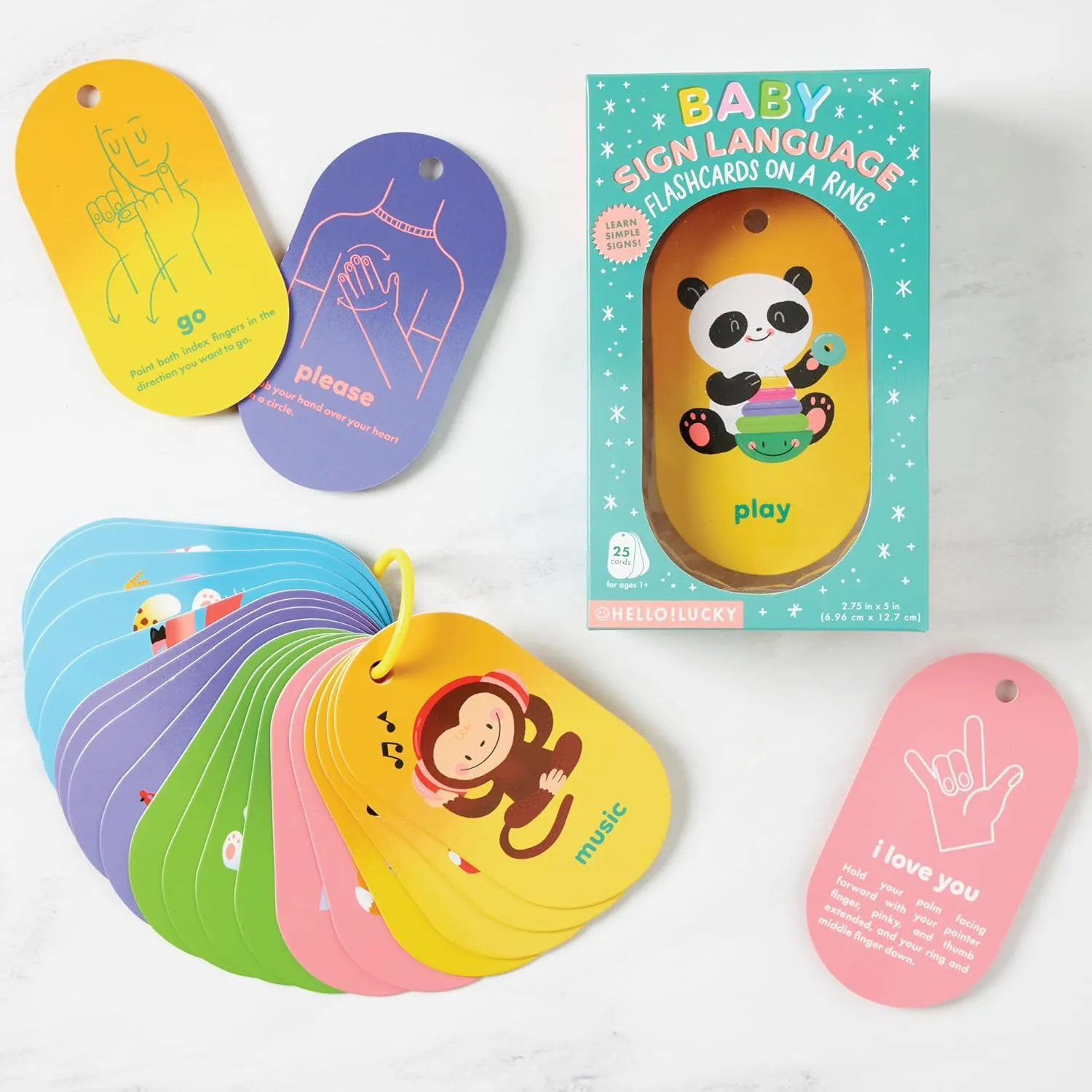 Hello!Lucky Baby's First Words Sign Language Flash Cards