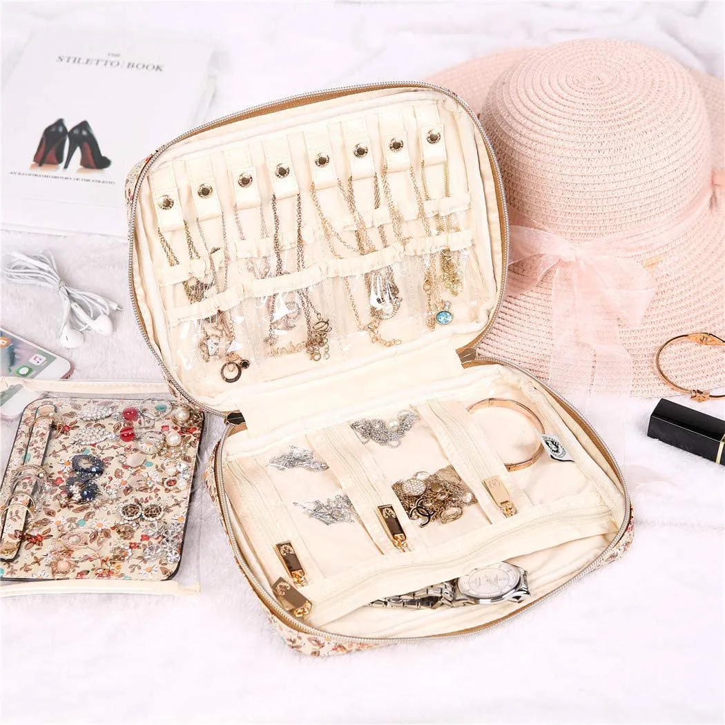 Jewelry Bag Large Blossom Fuschia