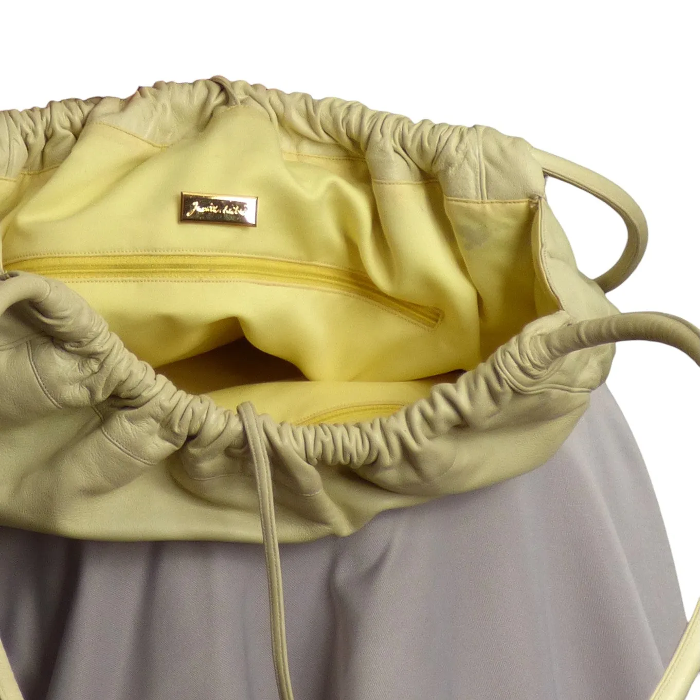 JUDITH LEIBER- 1990s Yellow Leather Shoulder Bag